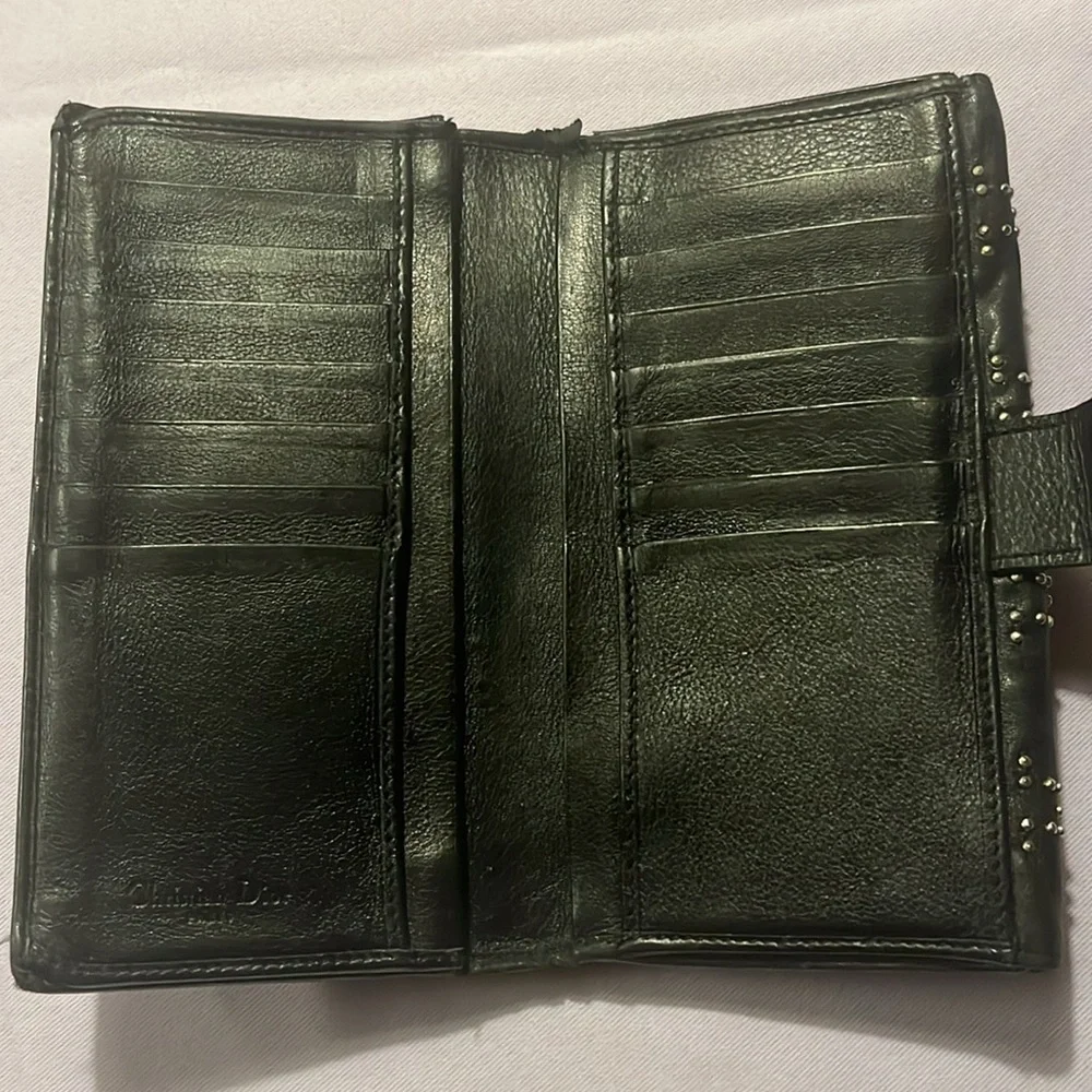 Christian Dior studded wallet